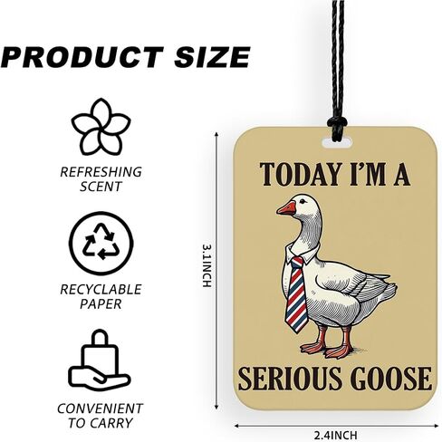 4 قطع من معطرات الجو للسيارة من Silly Goose ملحقات السيارة المضحكة للنساء والرجال، معطرات هواء لطيفة لسيارات الإوز السخيفة، ديكور للحمام المرآة in Kuwait