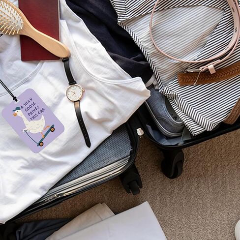 4 قطع من معطرات الجو للسيارة من Silly Goose ملحقات السيارة المضحكة للنساء والرجال، معطرات هواء لطيفة لسيارات الإوز السخيفة، ديكور للحمام المرآة in Kuwait