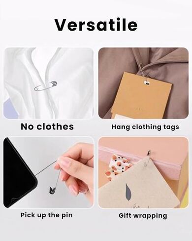 150-Pack Safety Pins Assorted - 5 Sizes Small to Large, Nickel Plated Steel Pins for Clothes, Costume Sewing, Arts and Crafts, Durable and Rust-Resistant, Silver in Saudi Arabia