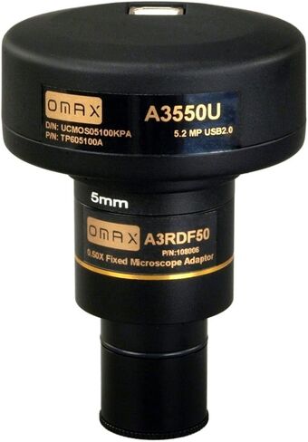 OMAX - A3550U3 5MP USB3.0 Digital Camera for Microscope with 0.01mm Calibration Slide (Windows 8 & 10, Mac OS X, Linux Compatible) in Kuwait