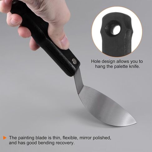 HARFINGTON No.14 Painting Palette Knife Stainless Steel Pointy Spatula Pallet Knife with Wood Handle for Oil Acrylic Paint Canvas Color Mixing Spreading in Kuwait