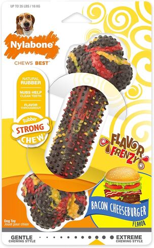 Nylabone Strong Chew Ring Braided Chew Toy for Dogs Beef Medium/Wolf (1 Count) in Saudi Arabia