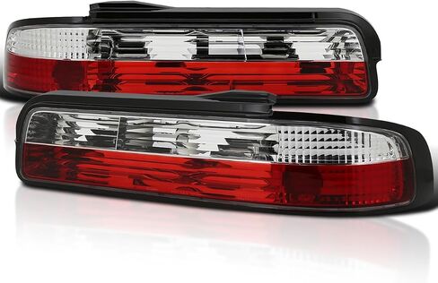 SPEC-D TUNING Red Smoke Lens Tail Lights Compatible with 1989-1994 Nissan 240SX S13 2DR Couple, Left + Right Pair Assembly in Saudi Arabia