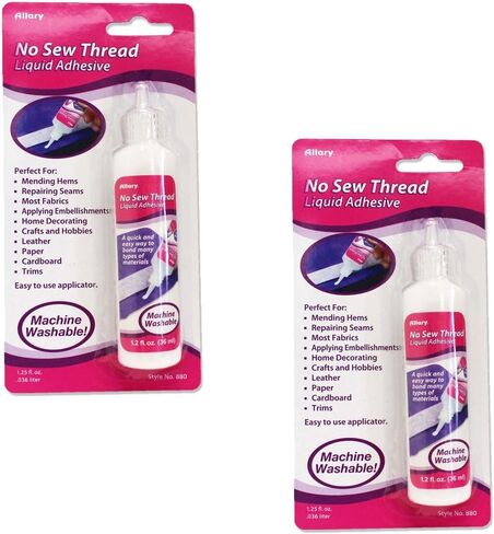 Allary 880 No Sew Thread 1.25 oz Liquid Adhesive (Set of 2 Tubes) in Saudi Arabia