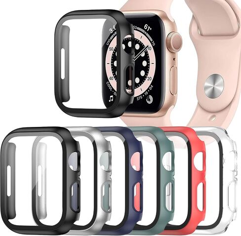 6 Pack for Apple Watch 44mm SE 6/5/4 Case with Screen Protector in Saudi Arabia