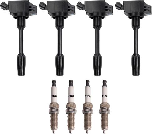 TRQ Ignition Coil and Spark Plug Kit 8 Piece Compatible with 2018-2021 Toyota Camry 2019-2020 RAV4 2020-2021 Corolla in Saudi Arabia