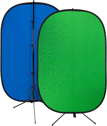 Complete Portable Background Kit w/Bag - 5 x 7.4ft (1.5 x 2.1m) Black/White in Kuwait