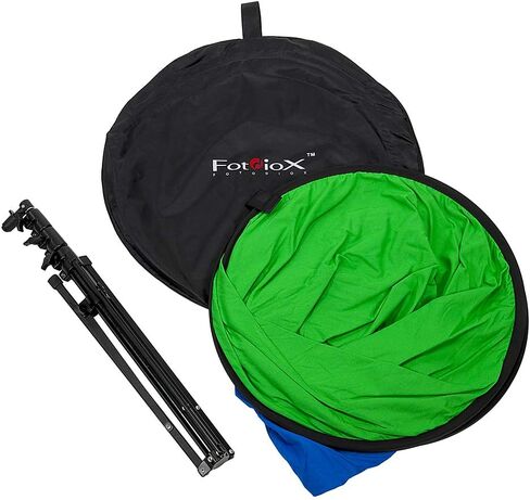 Complete Portable Background Kit w/Bag - 5 x 7.4ft (1.5 x 2.1m) Black/White in Kuwait