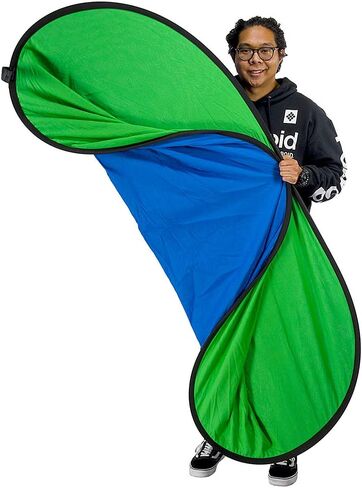 Complete Portable Background Kit w/Bag - 5 x 7.4ft (1.5 x 2.1m) Black/White in Kuwait