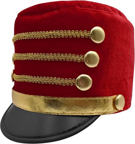 Adult Drummer Boy Toy Soldier Hat Shoulder Epaulettes Costume Accessory in Saudi Arabia