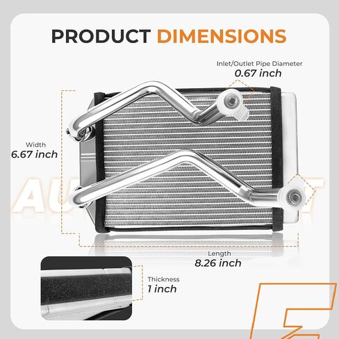 Heater Core for 1994-2002 Dodge Ram 1500 2500 3500 4000 3.7L, 3.9L, 4.7L, 5.2L, 5.9L, Heater Core Replacement for 1993-1998 Jeep Grand Cherokee 4.0L, 5.2L, 5.9L in Saudi Arabia