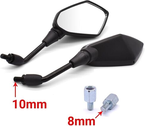 Universial 10mm Motorcycle Mirrors Racing Sport Bike Rear View Mirror Compatible with Hornet 250 CB 599 600 Cb400 CB919 NC700S NC700X(Carbon fiber) in Saudi Arabia