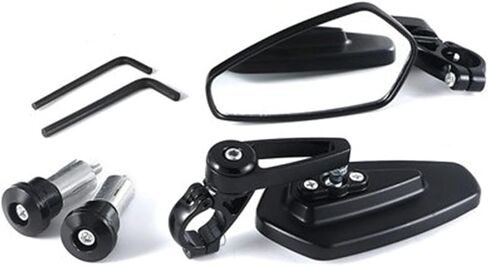 Motorcycle Mirror Handlebar Handle Bar Ends Side Mirrors Compatible with R6 R1 MT 09 10 TMAX Xmax WR 125 250(Blue Mirrors) in Saudi Arabia