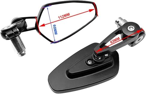 Motorcycle Mirror Handlebar Handle Bar Ends Side Mirrors Compatible with R6 R1 MT 09 10 TMAX Xmax WR 125 250(Blue Mirrors) in Saudi Arabia