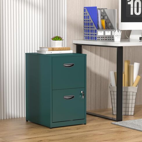 2 Drawer File Cabinet with Lock,Small Filing Cabinet for Home Office,Metal Vertical File Under Desk Cabinets for A4/Letter,Assembly Required,Pink in Saudi Arabia
