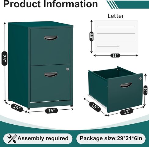 2 Drawer File Cabinet with Lock,Small Filing Cabinet for Home Office,Metal Vertical File Under Desk Cabinets for A4/Letter,Assembly Required,Pink in Saudi Arabia