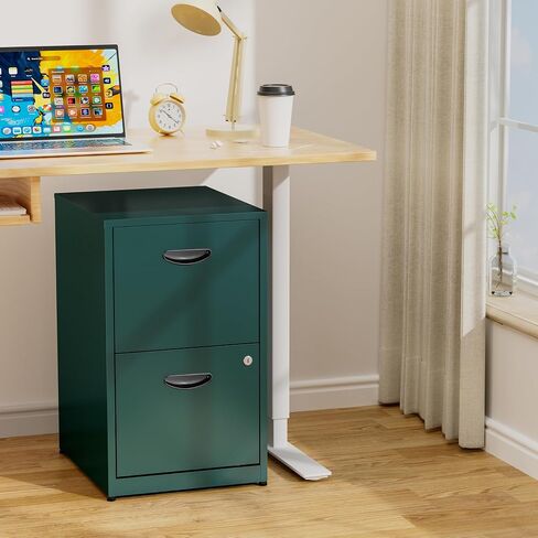 2 Drawer File Cabinet with Lock,Small Filing Cabinet for Home Office,Metal Vertical File Under Desk Cabinets for A4/Letter,Assembly Required,Pink in Saudi Arabia