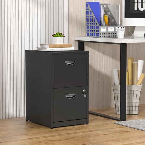 2 Drawer File Cabinet with Lock,Small Filing Cabinet for Home Office,Metal Vertical File Under Desk Cabinets for A4/Letter,Assembly Required,Pink in Saudi Arabia