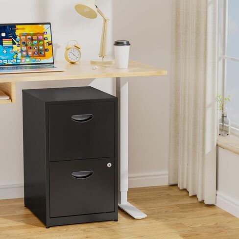 2 Drawer File Cabinet with Lock,Small Filing Cabinet for Home Office,Metal Vertical File Under Desk Cabinets for A4/Letter,Assembly Required,Pink in Saudi Arabia