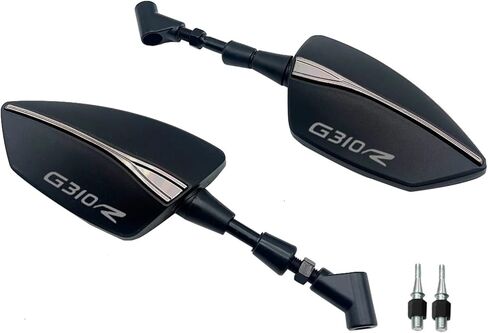 متوافق مع G310GS G310R G 310 GS G310 R 2017-2023 دراجة نارية 8 مم 10 مم متوافق مع مرآة الرؤية الخلفية القابلة للتعديل ومرايا الرؤية الخلفية الجانبية (بدون شعار أسود) in Kuwait