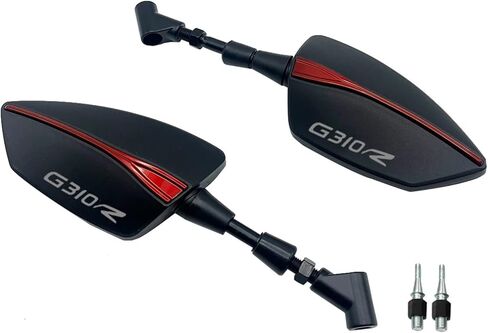 متوافق مع G310GS G310R G 310 GS G310 R 2017-2023 دراجة نارية 8 مم 10 مم متوافق مع مرآة الرؤية الخلفية القابلة للتعديل ومرايا الرؤية الخلفية الجانبية (بدون شعار أسود) in Kuwait
