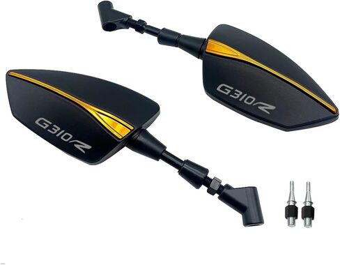 متوافق مع G310GS G310R G 310 GS G310 R 2017-2023 دراجة نارية 8 مم 10 مم متوافق مع مرآة الرؤية الخلفية القابلة للتعديل ومرايا الرؤية الخلفية الجانبية (بدون شعار أسود) in Kuwait