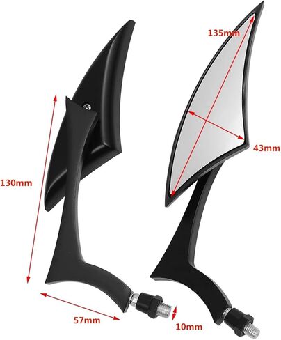Motorcycle One Pair Universal Rear View Mirrors Compatible with Dyna Street Bob Cruiser Chopper in Saudi Arabia