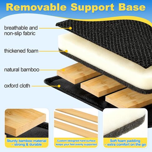 Airplane Foot Hammock for Plane Travel, Detachable Bamboo Airplane Foot Rest for Long Flight, Desk Foot Hammock with Extended Adjustable Strap to Relax Your Feet, Foot Sling Travel Essentials in Saudi Arabia