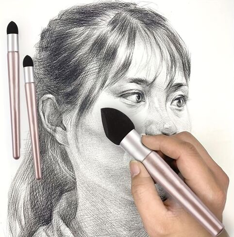 3Pcs Artist Blending Pen Washable Sketch Rubbing Sponge Brush Reusable Drawing Art Blenders Correcting Lightening & Highlight in Saudi Arabia