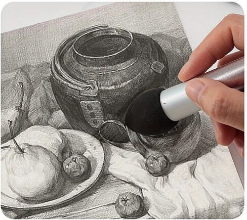 3Pcs Artist Blending Pen Washable Sketch Rubbing Sponge Brush Reusable Drawing Art Blenders Correcting Lightening & Highlight in Saudi Arabia