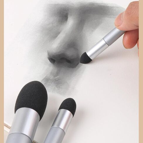 3Pcs Artist Blending Pen Washable Sketch Rubbing Sponge Brush Reusable Drawing Art Blenders Correcting Lightening & Highlight in Saudi Arabia
