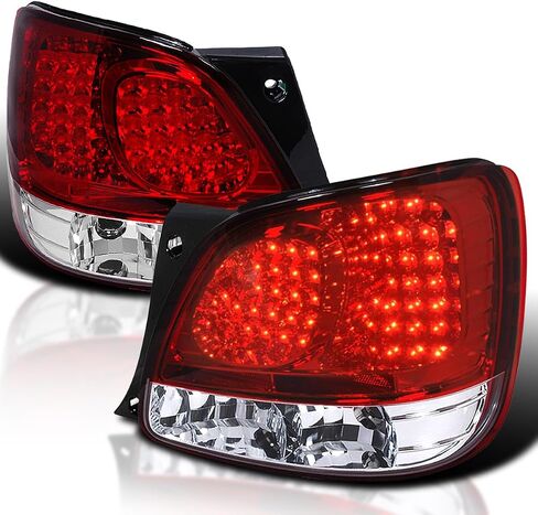 مصابيح خلفية LED بعدسات شفافة حمراء متوافقة مع 1998-2005 لكزس GS300/GS400/GS430، مجموعة زوج يسار + يمين من SPEC-D in Kuwait
