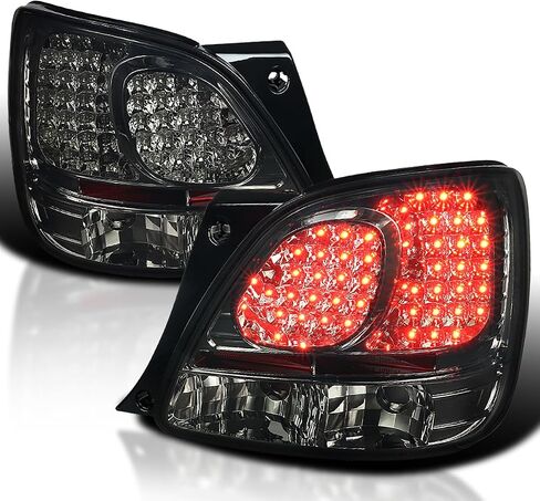 مصابيح خلفية LED بعدسات شفافة حمراء متوافقة مع 1998-2005 لكزس GS300/GS400/GS430، مجموعة زوج يسار + يمين من SPEC-D in Kuwait