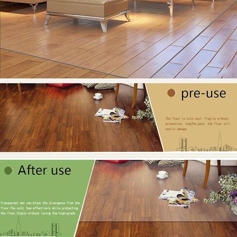 Clear PVC Floor Protector Mat 2mm Thick Multi Purpose Desk Chair Mat for Home and Office Transparent Hard Floor Covering Protects Wooden Floors Large Size in Saudi Arabia