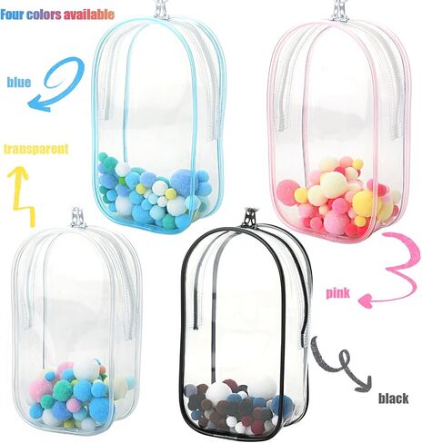 Clear Doll Case with Keychain, 19cm Waterproof Display Storage Bag for Blind Box Figures & Collectibles - Dustproof PVC Protective Cover (7.5×4.2inch) (Transparent) in Saudi Arabia