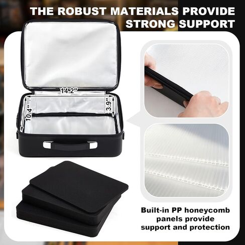 80 Slot Fireproof Miniature Carrying Case with Lock, Waterproof Hard Shell Miniatures Storage Case, Portable Figure Storage Box for Large Miniatures in Saudi Arabia