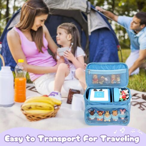 حقيبة حمل Anycosy لحقيبة تخزين Toniebox Starter لشخصيات Tonies وسماعات الرأس ومحطة الشحن وحقيبة تخزين محمولة مع حزام كتف وشريط مقبض (أزرق) in Kuwait