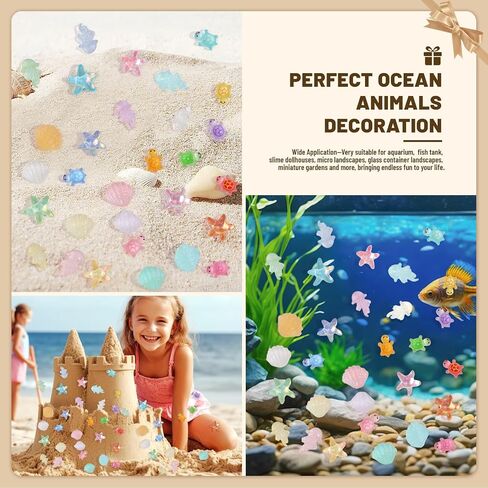 200pcs Mini Resin Turtles Luminous Tiny Turtle for Crafts Dollhouse Miniatures Mini Resin Things Animals for Fairy Garden Micro Landscaping Decoration Home Decor, 10 Colors(0.31 * 0.47inch，Medium) in Saudi Arabia