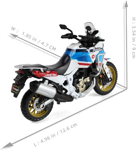 متوافق مع موديل الدراجة النارية Honda 1:18 - دراجة نارية صغيرة بيضاء أنيقة للطرق الوعرة، مثالية لديكور المنزل والمكتب، وتزيين سطح المكتب، وعرض رف الكتب. in Saudi Arabia