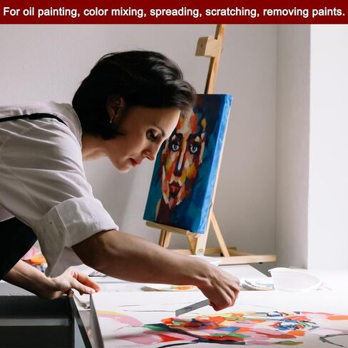 HARFINGTON قطعتان من سكاكين لوحة الرسم رقم 11 من الفولاذ المقاوم للصدأ وسكين ملعقة مدببة مع مقبض من خشب الزان لخلط الطلاء الأكريليك الزيتي in Kuwait