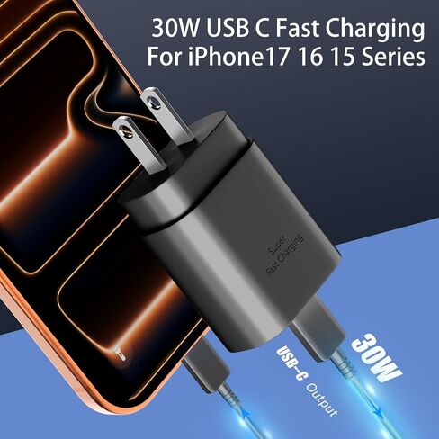 Samsung Charger Cord 25W Android Charger Fast Charging Cable Type C Charger Super Fast Wall Charger Block for Samsung Galaxy S23Ultra/S23/S23+/S22/S22Ultra/S22+/S21/S20/Note 10/20,Z Fold/Flip,2 Pack in Kuwait