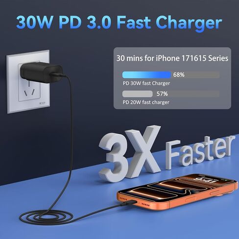 Samsung Charger Cord 25W Android Charger Fast Charging Cable Type C Charger Super Fast Wall Charger Block for Samsung Galaxy S23Ultra/S23/S23+/S22/S22Ultra/S22+/S21/S20/Note 10/20,Z Fold/Flip,2 Pack in Kuwait