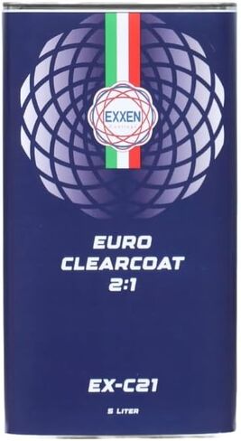 Exxen Coatings Euro Clear Coat 2:1 عالي اللمعان EX-C21 طلاء شفاف للسيارات 5 لتر مع مقوي 2.5 لتر (متوسط) in Saudi Arabia