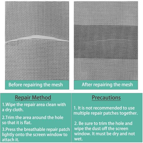Self-Adhesive Mesh Tape for Repairing Window Screens, Designed to Fix Broken Holes and Prevent Insects Like Mosquitoes from Entering - Black (5 cm W 6.5Ft Black) in Saudi Arabia