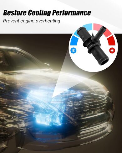 Radiator Coolant Hose 3 Way Connector, 5/8"-5/8"-5/16" Heater T-Joint Diverter Fit for Mercedes-Benz BMW Audi Volkswagen Chevrolet Volvo Buick Ford Toyota Honda in Saudi Arabia