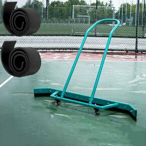 Tennis Court Wiper Broom, Large Court Water Pusher, Aluminium Alloy Sport Tennis Court Squeegee with Wheels & Additional 2 EVA Foam Blade, for Hard or Concrete Tile Floor(Orange) in Saudi Arabia