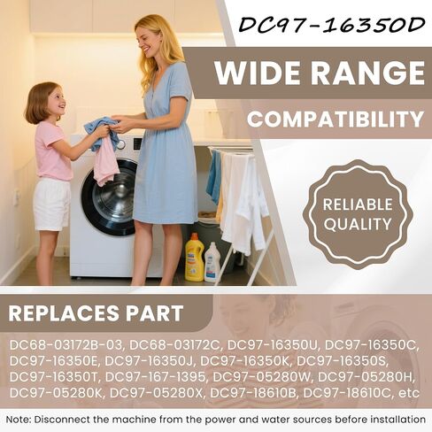 ترقية WA50R5200AW/US، WA50R5400AV/US WA45H7000AW/A2 WA422PRHDWR/AA قضبان تعليق الغسالة مناسبة لـ Sam-sung WA45H7200AW WA45N3050AW WA400PJHDWR، تحل محل DC97-16350U DC97-16350T من أجزاء AMI in Saudi Arabia