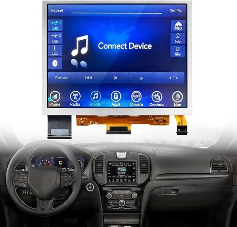 استبدال شاشة تعمل باللمس Uconnect 4C UAQ 8.4 بوصة، محول رقمي LCD TDO-XGA084 مطور متوافق مع 2018-2023 لسيارة جيب ودودج رام وشاشة ملاحة راديو كرايسلر، تثبيت مضاد للوهج بدون غراء 68388570AB in Saudi Arabia