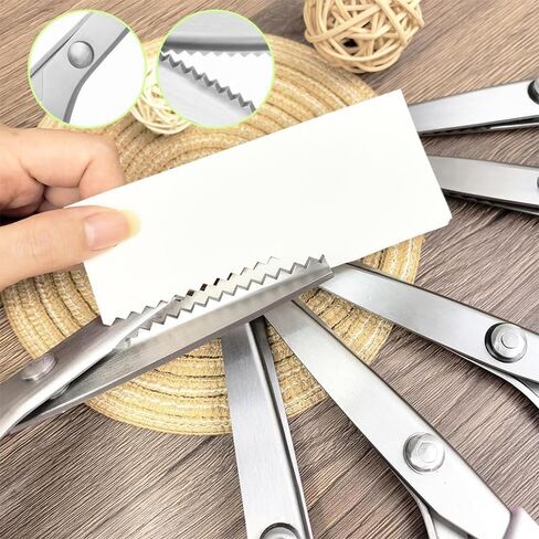Green Pinking Shears for Fabric Cutting Sewing Scissors,Professional Handheld Dressmaking in Saudi Arabia