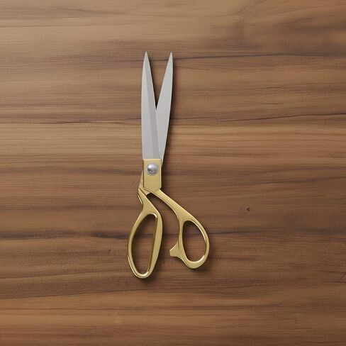 1PC Professional Tailor Shears Heavy Duty Sharp Stainless Steel Blades Gold Tone Ergonomic Handles for Sewing, Dressmaking and Upholstery, Gold, L in Saudi Arabia